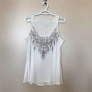 Tank top with jeweled front
